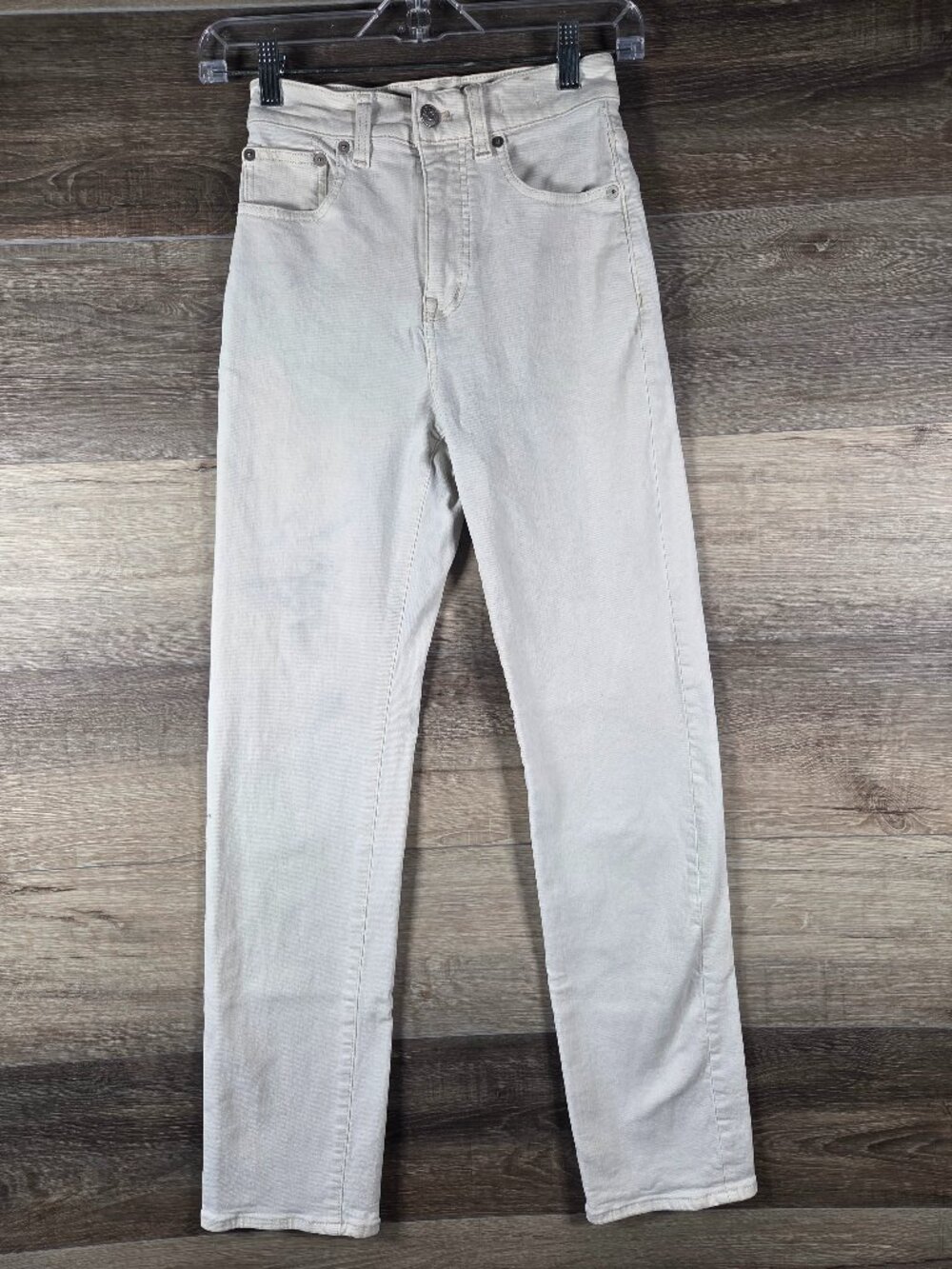 Madewell The 90s Straight Jeans Women's Size 23 High Rise White Denim